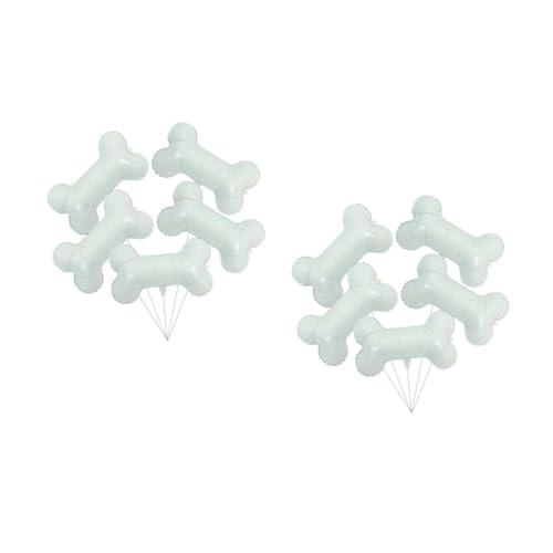 BESPORTBLE 5er Set Knochen Ballon Aus Aluminiumfolie - 45x75 Cm - Weiße Mylar Helium Luftballons Für Hund Geburtstag Und Dschungel Party Dekoration Perfekte Überraschung Für Hundeliebhaber von BESPORTBLE