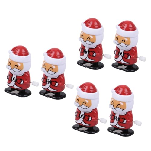 BESPORTBLE 6 Stck Teiliges Weihnachts Aufziehspielzeug Santa Claus mit Laufende und Wackelnde Figuren Batteriefreies Party Mitgebsel für Sichere Weihnachtsdekoration und Geschenkidee von BESPORTBLE
