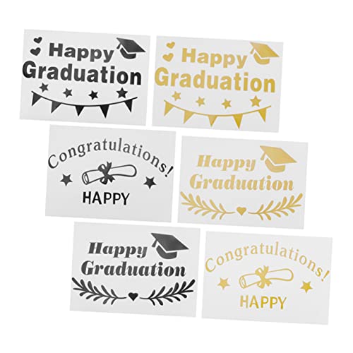 BESPORTBLE 6 Stück Graduation Balloons Sticker Set Dekorationsaufkleber für Abschlussfeier Kindergarten und Partys Vielseitige Ballon und Oberflächenverzierung von BESPORTBLE