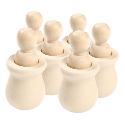 BESPORTBLE 6 Stück Teiliges DIY Holzfiguren zum Bemalen Natürliche Holz Peg Dolls für Basteln Glatte Oberfläche Sichere Materialien für Kreative Dekoration und Geschenkideen BESPORTBLE 6 Stück Teiliges DIY Holzfiguren zum Bemalen Natürliche Holz Peg Dolls für Basteln Glatte Oberfläche Sichere Materialien für Kreative Dekoration und Geschenkideen von BESPORTBLE