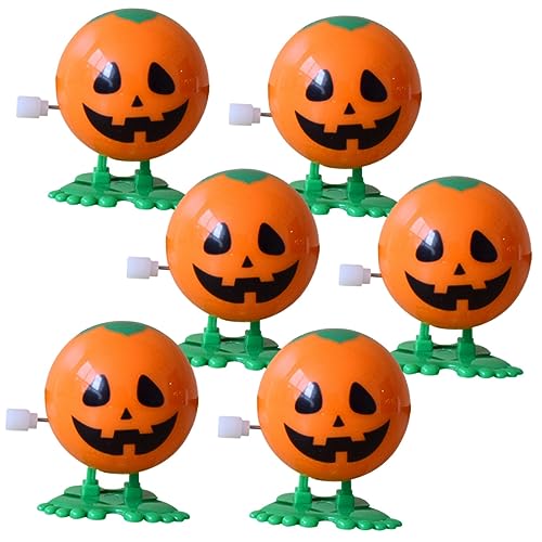 BESPORTBLE 6 Stück Teiliges Halloween Aufziehspielzeug mit Kürbis Batteriefrei Leichte Kinderparty Utensilien Kreative Mechanische Spielzeuge als Süßigkeiten Taschenfüllung von BESPORTBLE