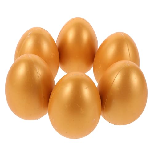 BESPORTBLE 6 Stück Teiliges Leere Goldene Eier aus Mittlere Leichte Party Deko für Hochzeit Festival und Vielseitige Aktivitätseier zum Befüllen mit Süßigkeiten von BESPORTBLE