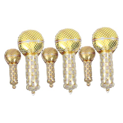 BESPORTBLE 6 Stück Teiliges Mikrofonballons aus Aluminiumfolie Goldene Luftballons für Geburtstagsfeiern Ktv Party Dekoration und Außenanwendungen für Kreative Feiern BESPORTBLE 6 Stück Teiliges Mikrofonballons aus Aluminiumfolie Goldene Luftballons für Geburtstagsfeiern Ktv Party Dekoration und Außenanwendungen für Kreative Feiern von BESPORTBLE