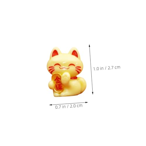 BESPORTBLE 6 Stück Teiliges Set Mini Lucky Cat Figuren Handgefertigte Japanische Glückskatzen Bunte Miniatur Katzen für DIY Mikrolandschaften Vielseitige Tischdekoration für Katzenliebhaber von BESPORTBLE