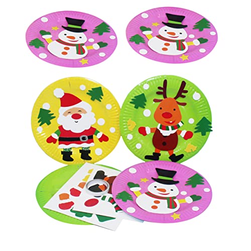 BESPORTBLE 6 Stück Teiliges Weihnachts DIY Papier Teller Sticker Handgefertigte Bastelmaterialien für Kreative Weihnachtsdeko Bastelsets für Junge Mädchen Sichere und Bunte DIY Bastelideen BESPORTBLE 6 Stück Teiliges Weihnachts DIY Papier Teller Sticker Handgefertigte Bastelmaterialien für Kreative Weihnachtsdeko Bastelsets für Junge Mädchen Sichere und Bunte DIY Bastelideen von BESPORTBLE