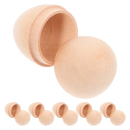 BESPORTBLE 6 Stück Unbemalte Hohle Diy-Basteleier Aus Holz Zum Bemalen Für Feiertagsdekorationen Partygeschenke Und Festliche Kunstprojekte BESPORTBLE 6 Stück Unbemalte Hohle Diy-Basteleier Aus Holz Zum Bemalen Für Feiertagsdekorationen Partygeschenke Und Festliche Kunstprojekte von BESPORTBLE