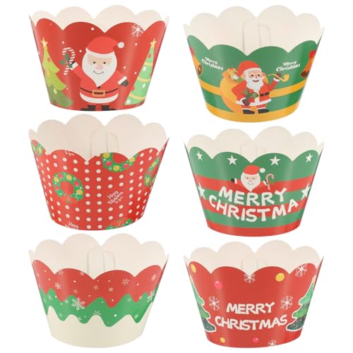 BESPORTBLE 6 Stück Weihnachts Cupcake Wrappers Festliche Kuchen Dekoration für Weihnachtsfeiern Muffin Accessoires und Partybedarf BESPORTBLE 6 Stück Weihnachts Cupcake Wrappers Festliche Kuchen Dekoration für Weihnachtsfeiern Muffin Accessoires und Partybedarf von BESPORTBLE