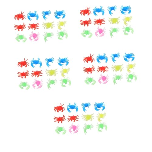 BESPORTBLE 60 Stck Teiliges Krabbenmodell aus Umweltfreundlichem TPR Realistische Meeresbewohner Bunten Farben Fördert Kreativität und Farberkennung bei Kindern von BESPORTBLE