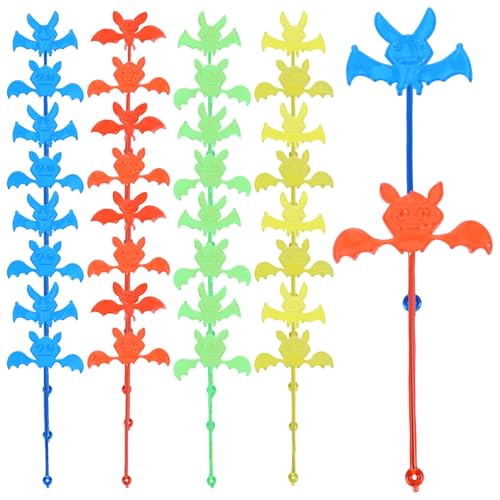 BESPORTBLE 60 Stück Klebrige Halloween-fledermäuse: Dehnbare Fledermausspielzeuge – Gruselige Streich-requisiten für Kinder – Halloween-partygeschenke – Goodie-bag-füller für Jungen Und Mädchen von BESPORTBLE