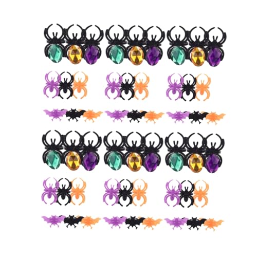 BESPORTBLE 60 Stück Teiliges Halloween Finger Ring Bunte Spider und Fledermausringe Fingerdekoration für Halloween Party Mitgebsel Spielspaß BESPORTBLE 60 Stück Teiliges Halloween Finger Ring Bunte Spider und Fledermausringe Fingerdekoration für Halloween Party Mitgebsel Spielspaß von BESPORTBLE