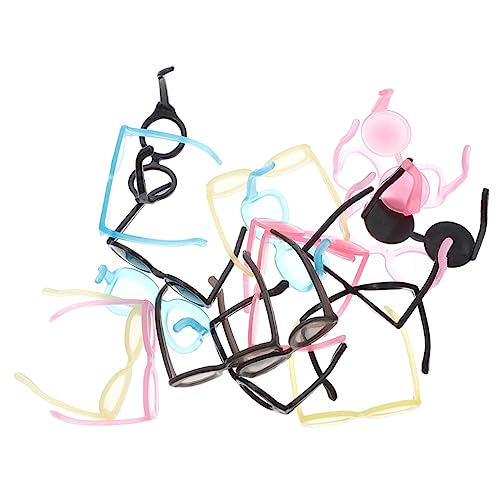 BESPORTBLE 60Stücke Brillen Für Puppen Plastik Puppenzubehör Farben Zufällige Auswahl Für Puppen Und Puppenhaus Dekoration von BESPORTBLE