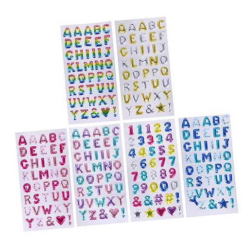 BESPORTBLE 6Blätter Glitzer Alphabet Und Aufkleber Selbstklebende Puzzle Sticker Für Kreative Dekorationen Und Beschriftungen Glänzende Und Aufkleber BESPORTBLE 6Blätter Glitzer Alphabet Und Aufkleber Selbstklebende Puzzle Sticker Für Kreative Dekorationen Und Beschriftungen Glänzende Und Aufkleber von BESPORTBLE