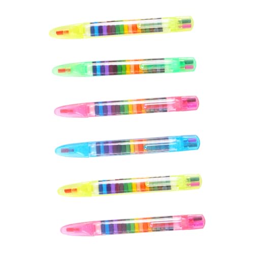 BESPORTBLE 6Stücke Buntstifte Für Graffiti Buntstifte Mit Farben Ölfarbe Sticks Zeichnen Für Kindergarten Und Schule von BESPORTBLE