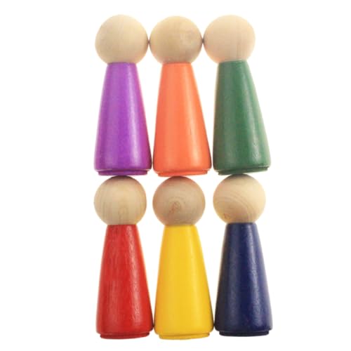BESPORTBLE 6Stücke Holzfiguren zum Bemalen Kreative DIY Peg Dolls für Hölzerne Miniaturfiguren zum Gestalten und Bastelprojekte und Graffiti BESPORTBLE 6Stücke Holzfiguren zum Bemalen Kreative DIY Peg Dolls für Hölzerne Miniaturfiguren zum Gestalten und Bastelprojekte und Graffiti von BESPORTBLE