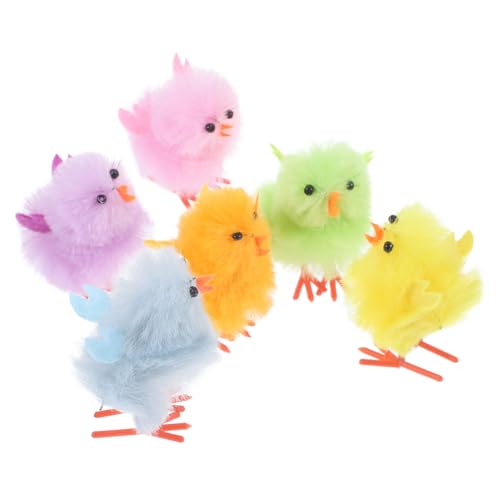 BESPORTBLE 6Stücke Mini Flauschküken Ostern Deko Plüsch Küken Für Tischdeko Osterfeier Bastelprojekte Tragbar Und von BESPORTBLE