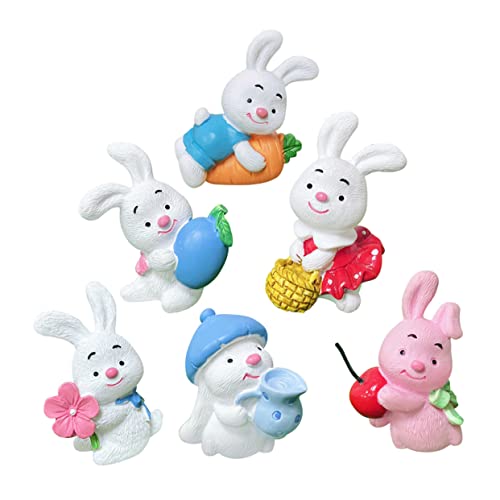 BESPORTBLE 6Stücke Osterhasen Cake Topper Figuren für Kuchendekoration Harz Deko für Kindergeburtstag Garten und Micro Landschaftsornamente Einzigartiges Design BESPORTBLE 6Stücke Osterhasen Cake Topper Figuren für Kuchendekoration Harz Deko für Kindergeburtstag Garten und Micro Landschaftsornamente Einzigartiges Design von BESPORTBLE