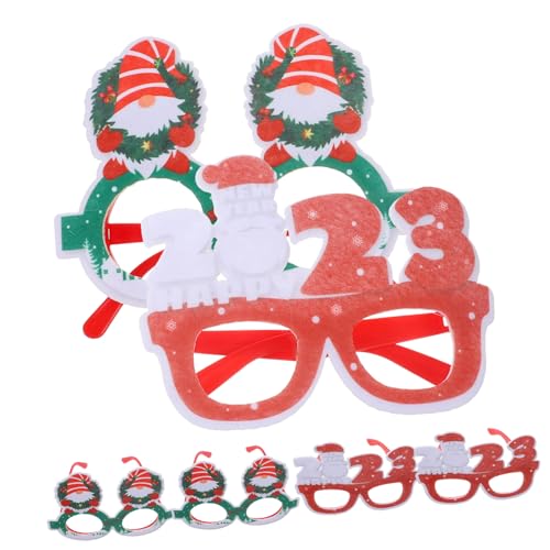 BESPORTBLE 6Stücke Weihnachtsbrille Für Lustige Dekorationsbrille Für Partys Und Fotos Festliche Gläser Zur Weihnachtsfeier Kreative Party Requisiten Für Unvergessliche von BESPORTBLE