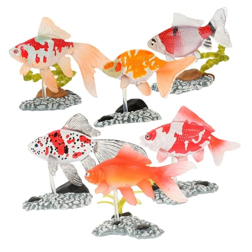 BESPORTBLE 6stücke Miniatur Goldfisch Figuren Set Dekorative Aquarien Ornamente Für Kinderzimmer Schreibtisch Deko Und Geburtstagsfeiern BESPORTBLE 6stücke Miniatur Goldfisch Figuren Set Dekorative Aquarien Ornamente Für Kinderzimmer Schreibtisch Deko Und Geburtstagsfeiern von BESPORTBLE