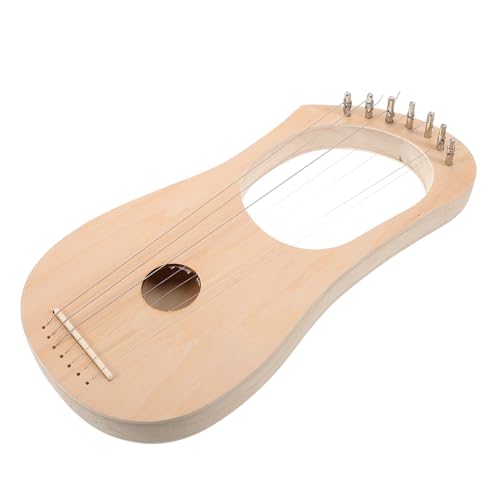 BESPORTBLE 7 Diy Lyre Kit Holz mit Manuelle Montage Stimmschlüssel und Zubehör für Musikliebhaber für Kreative Projekte und Musikalische Darbietungen von BESPORTBLE