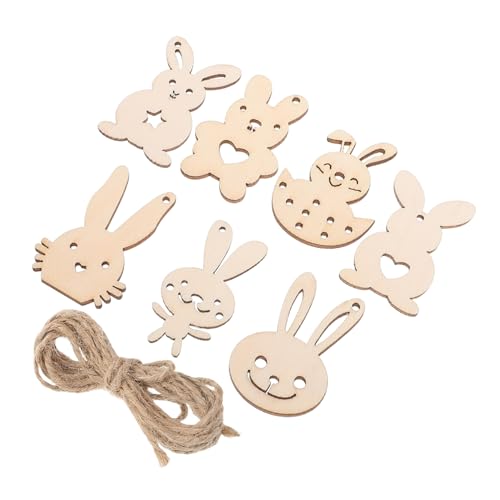 BESPORTBLE 7 Stück Teiliges Diy Holz Osterhasen zum Bemalen Unvollendete Holzanhänger für Kreative Osterdekoration für Partys und Bastelprojekte Schnur zum Aufhängen BESPORTBLE 7 Stück Teiliges Diy Holz Osterhasen zum Bemalen Unvollendete Holzanhänger für Kreative Osterdekoration für Partys und Bastelprojekte Schnur zum Aufhängen von BESPORTBLE