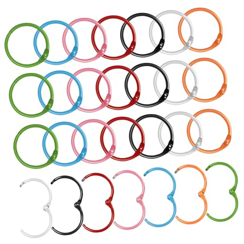 BESPORTBLE 70 Teiliges Bunte Metall Buchringe Klein Robust Vielseitig für Karteikarten Notizbücher Schlüsselanhänger Scrapbooking Organizer Langlebig BESPORTBLE 70 Teiliges Bunte Metall Buchringe Klein Robust Vielseitig für Karteikarten Notizbücher Schlüsselanhänger Scrapbooking Organizer Langlebig von BESPORTBLE