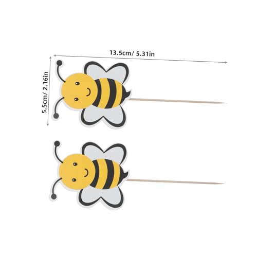 BESPORTBLE 72 Stück Teiliges Bee Cake Toppers Sichere Stabile Bienen Cupcake Deko für Kindergeburtstag Shower und Bienen-mottoparty Bunte Honigbienen Kuchenstecker von BESPORTBLE