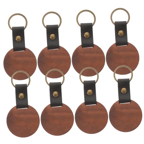 BESPORTBLE 8 Stück Diy Holz Schlüsselanhänger Blanko Schlüsselanhänger für Personalisierte Dekoration Bastelprojekte für Verschiedene Anlässe Anlässe von BESPORTBLE