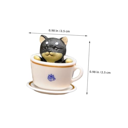 BESPORTBLE 8 Stück Puppenhaus Katzen Heimdekoration Kätzchenfiguren Hundemodell Hund In Tasse Realistische Kleine Hunde Und Katzenfiguren Realistische Katze Mini Katze von BESPORTBLE