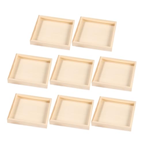 BESPORTBLE 8stücke Holztablett Für Puzzle Tablett Aus Unbehandeltem Holz Kleines Holztablett Mit Griffen Montessori-tablett Zum Sortieren Ineinander Stapelbare Serviertabletts Für BESPORTBLE 8stücke Holztablett Für Puzzle Tablett Aus Unbehandeltem Holz Kleines Holztablett Mit Griffen Montessori-tablett Zum Sortieren Ineinander Stapelbare Serviertabletts Für von BESPORTBLE