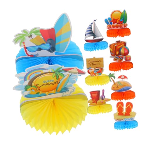BESPORTBLE 9Stücke Hawaii Party Deko Tropische Papierwaben Mittelstücke Sommer Tischdekoration Dekoration Für Strandpartys Und Luau Feiern Farbenfrohe Waben Hang Dekore BESPORTBLE 9Stücke Hawaii Party Deko Tropische Papierwaben Mittelstücke Sommer Tischdekoration Dekoration Für Strandpartys Und Luau Feiern Farbenfrohe Waben Hang Dekore von BESPORTBLE