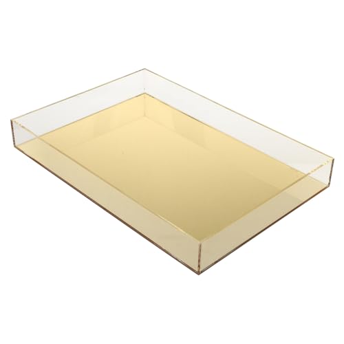BESPORTBLE Ablagefach für Spiegel Schmuckschale Klare Plastikschale Präsentationstablett Waschtische Schreibtischablage aus Kunststoff Waschtisch für Kommoden Acryl Golden BESPORTBLE Ablagefach für Spiegel Schmuckschale Klare Plastikschale Präsentationstablett Waschtische Schreibtischablage aus Kunststoff Waschtisch für Kommoden Acryl Golden von BESPORTBLE