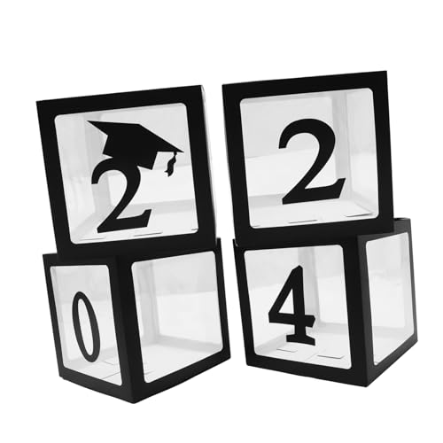 BESPORTBLE Abschlussfeier Dekorationsset mit Schwarzen Ballonboxen ohne Ballons für Fotos und Unvergessliche Feiern Einfach und Praktisch für Jede Feierlichkeit von BESPORTBLE