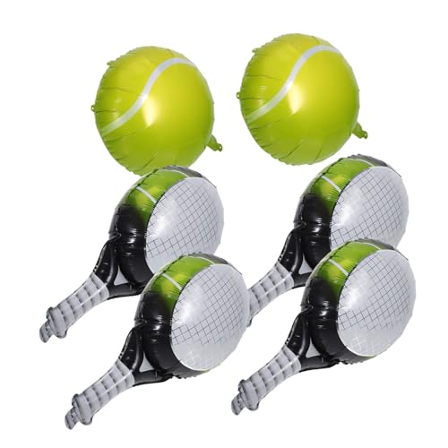 BESPORTBLE Aluminiumfolie Tennisball und Tennisschläger Luftballons Teiliges mit Hellen Tennisbällen und Grünen Tennisschlägern Kreative Partydekoration für Sport und Geburtstagsfeiern BESPORTBLE Aluminiumfolie Tennisball und Tennisschläger Luftballons Teiliges mit Hellen Tennisbällen und Grünen Tennisschlägern Kreative Partydekoration für Sport und Geburtstagsfeiern von BESPORTBLE