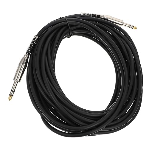 BESPORTBLE Audioleitung Instrumente Stereo Gitarre Bass Musikalisches Audio Verbindungskabel Audiokabel Kupferummanteltes Aluminiumkabel Schwarz von BESPORTBLE