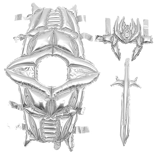BESPORTBLE Aufblasbares Party Set aus Stabilem Aluminiumfolie Material Leichtes Tragbares Kostüm Zubehör für Kindergeburtstag Bühne Cosplay und Foto Requisiten von BESPORTBLE