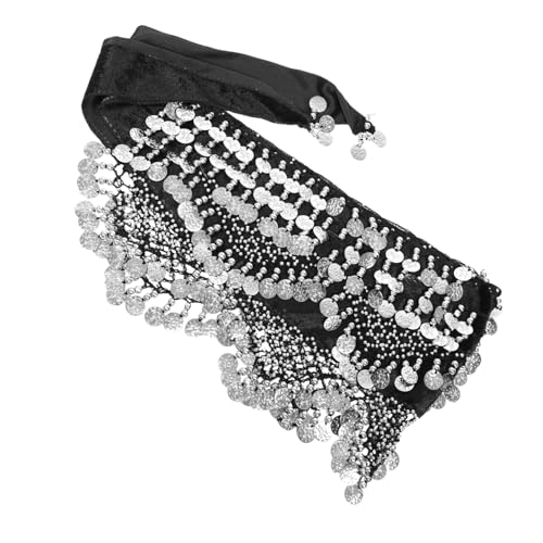 BESPORTBLE Bauchtanz Taillen Kette Gürtel Schal Für Bauchtänzerin Quastenrock Bauchtanzzubehör Hüfttuch Paillettenrock Für Frauen Rock Mit Paillettenfransen Bauchtänzerin-outfit Samtstoff von BESPORTBLE