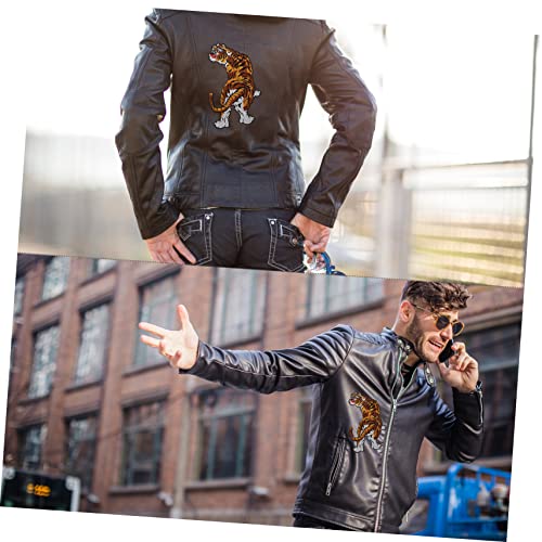 BESPORTBLE Bestickter Tiger Applikationspatch aus Hochwertigem Stoff Langlebig und Hautfreundlich zum Aufnähen Kleidung Rucksäcke und DIY Projekte Chinesisches Tiermotiv für Modegestaltung von BESPORTBLE