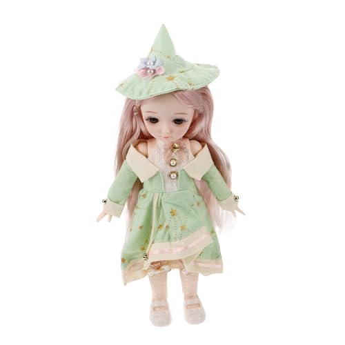 BESPORTBLE Bjd Puppe mit Sommer Bohemian Zubehör Gelenkpuppe Kleidung Schuhen und Hut Bewegliche Gelenke für Kreatives Spiel und Süßes Design von BESPORTBLE