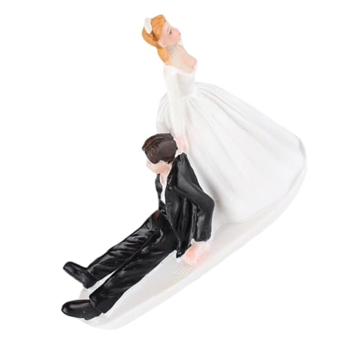 BESPORTBLE Cake Topper Hochzeit, Lustige Brautpaar Figur aus Resin, Tortendeko Hochzeit, Deko für Hochzeitstorte und Brautparty, 13 x 10 x 6,5 cm BESPORTBLE Cake Topper Hochzeit, Lustige Brautpaar Figur aus Resin, Tortendeko Hochzeit, Deko für Hochzeitstorte und Brautparty, 13 x 10 x 6,5 cm von BESPORTBLE