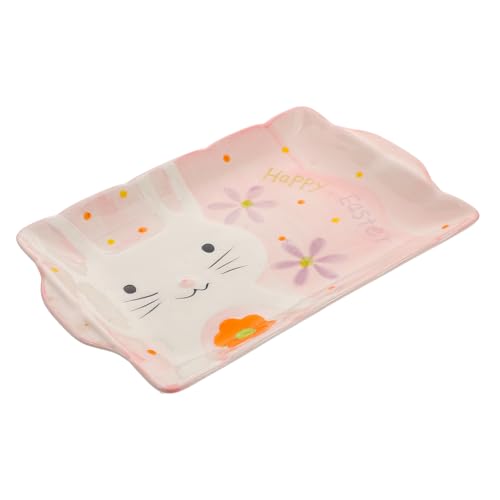 BESPORTBLE Cartoon Rabbit Keramik Backform Lustige Dessertplatte für Vielseitiger Tortenständer und Geburtstagstafel Frühlingshaftes Geschirr mit Niedlichem Hasenmotiv BESPORTBLE Cartoon Rabbit Keramik Backform Lustige Dessertplatte für Vielseitiger Tortenständer und Geburtstagstafel Frühlingshaftes Geschirr mit Niedlichem Hasenmotiv von BESPORTBLE