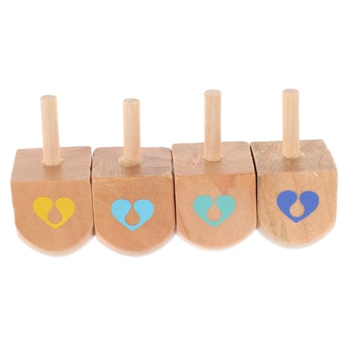 BESPORTBLE Chanukka-Dekorationen 4er-Pack Hölzerne Dreidel Für Jungen Und Mädchen Sensorisches Spielzeug Unbehandeltes Holz Für Partyspiele BESPORTBLE Chanukka-Dekorationen 4er-Pack Hölzerne Dreidel Für Jungen Und Mädchen Sensorisches Spielzeug Unbehandeltes Holz Für Partyspiele von BESPORTBLE