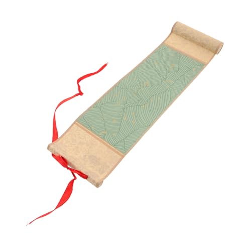 BESPORTBLE Chinesische Kalligraphie-Rollen Zum Aufhängen - Blanko Zeichenrollen Papier Für Kreative DIY Projekte Dekorativer Sumi Wandbehang in Grün 38 x 10 Cm Ideal Für Kunstliebhaber von BESPORTBLE