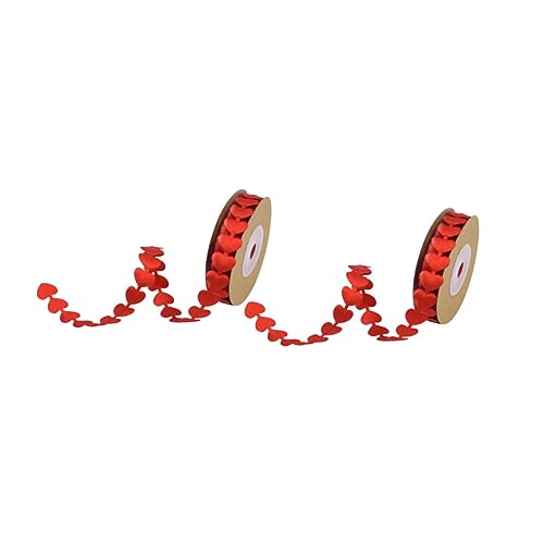 BESPORTBLE Dekoratives Rotes Glitzerband Mit Fransen Und Weihnachtsbordüre - 1-2 Rollen Für Hochzeiten Und Kreative Dekoideen in Festlichem Design von BESPORTBLE