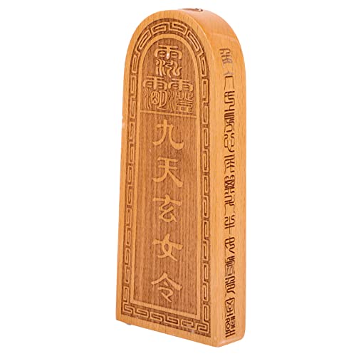 BESPORTBLE Desktop Holzfigur Statue Im Chinesischen Stil Taoistische Token-skulptur Für Schreibtischdekoration Und DIY Stempelornament Einzigartige Traditionelle Gestaltung Vielseitig von BESPORTBLE