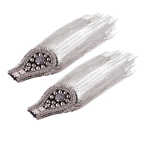 BESPORTBLE Elegante Silberne Schulterklappen Mit Quasten Für Blazer - 1 Paar Stilvolle Schulterketten Für Einen Glamourösen Look Und Perfekten Halt BESPORTBLE Elegante Silberne Schulterklappen Mit Quasten Für Blazer - 1 Paar Stilvolle Schulterketten Für Einen Glamourösen Look Und Perfekten Halt von BESPORTBLE