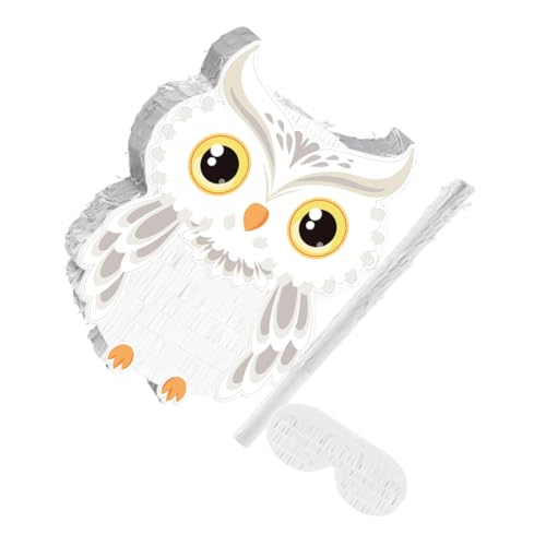 BESPORTBLE Eulen Piñata Tiermotiv mit Stock und Augenbinde für Kindergeburtstag Jungle Dekoration Halloween Partyzubehör für Jungen und Mädchen von BESPORTBLE