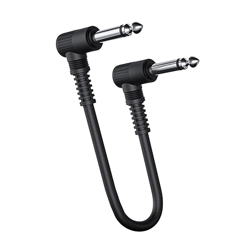 BESPORTBLE Gitarren Patchkabel Gitarrenkabel Mit Rechtwinkligen Metallsteckern Für Bass Und Keyboard Effektpedale Schwarz Geschirmt Sauerstofffreies von BESPORTBLE