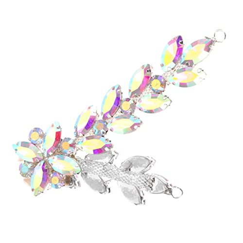 BESPORTBLE Glänzende Strass Applikation für DIY Kleidung Funkelnde Glasrhinestone Blumenverzierung Hochwertiger Sash Gürtel Aufnäher für Brautkleider Schuhe Taschen und Festliche Anlässe von BESPORTBLE