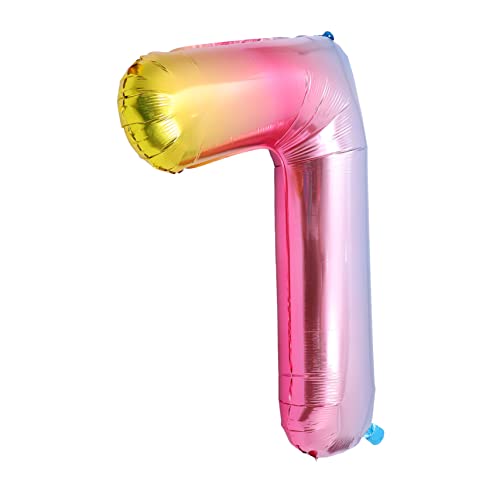 BESPORTBLE Gradient Zahlen Folienballon Party Dekoration Kreativer Geburtstagsluftballon Riesiger Aluminiumballon für Hochzeit Party Bunte Feierdeko von BESPORTBLE