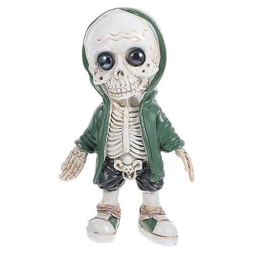 BESPORTBLE Halloween Hoodie Skelett Figurine Tischdekoration aus Resin für Halloween Partys Vielseitige Deko für Wohnzimmer Schlafzimmer und Spirituelle Räume von BESPORTBLE